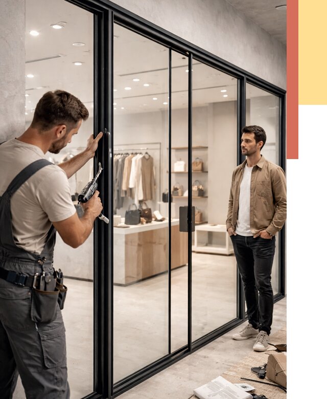 Стеклянные перегородки для магазинов в Брянске от 8816 руб. под ключ | ОТДЕЛОЧНИК-Бнк