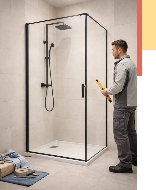 Стеклянные перегородки для душа в Брянске от 13439 руб. | Монтаж под ключ — ОТДЕЛОЧНИК-Бнк