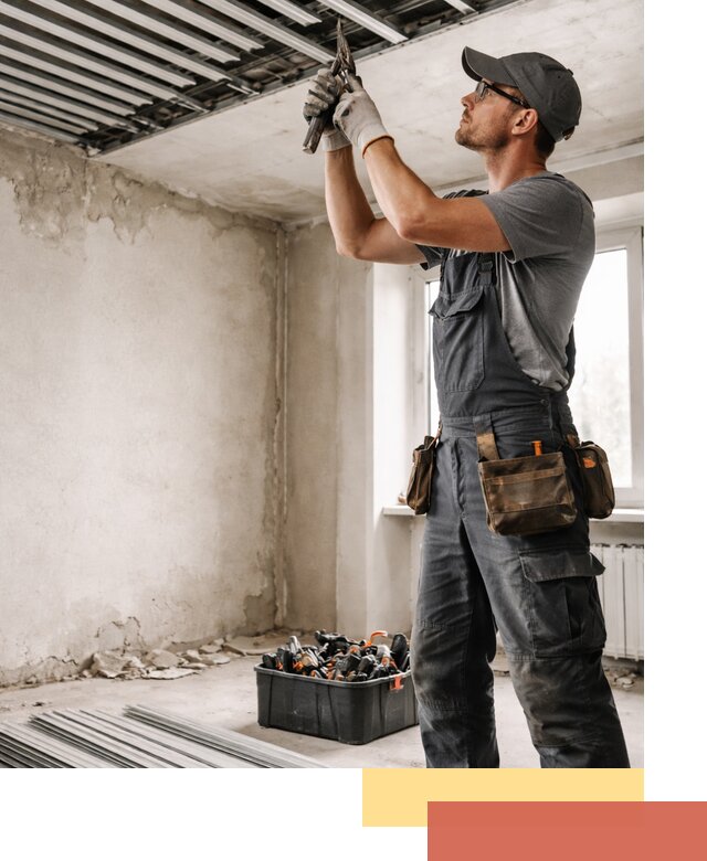 Демонтаж реечного потолка в Брянске быстро и аккуратно