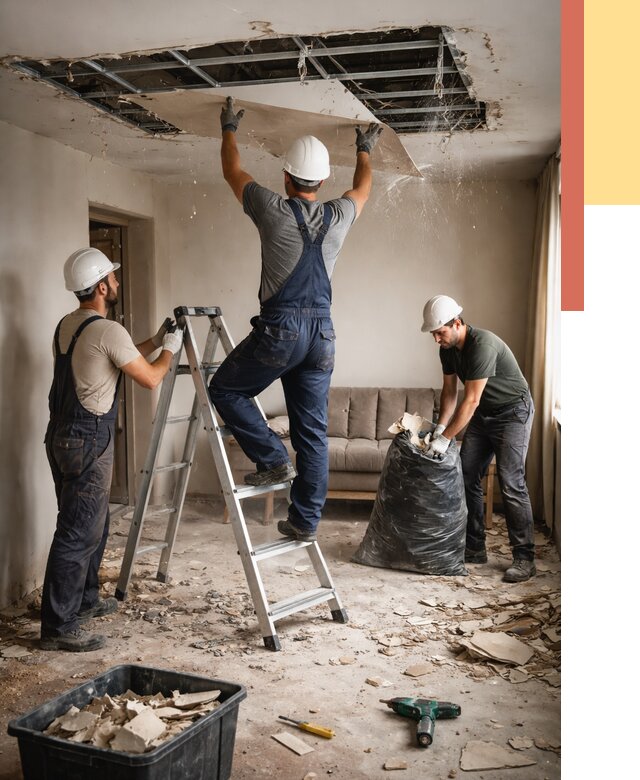 Демонтаж гипсокартонного потолка в Брянске от 452 руб. за м2 — ОТДЕЛОЧНИК-Бнк