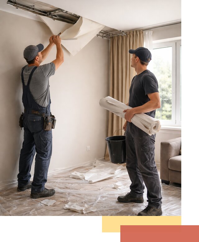 Демонтаж натяжного потолка в Брянске быстро и аккуратно