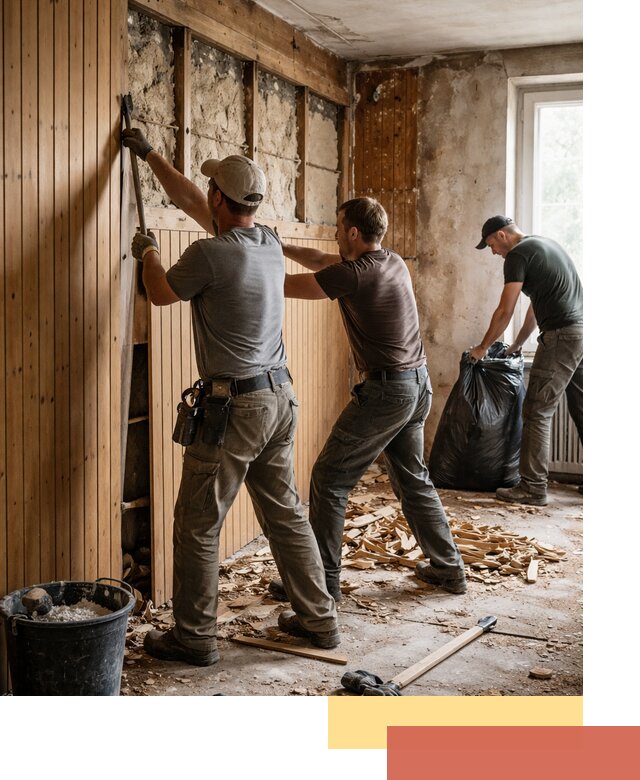 Демонтаж вагонки и вывоз материалов в Брянске