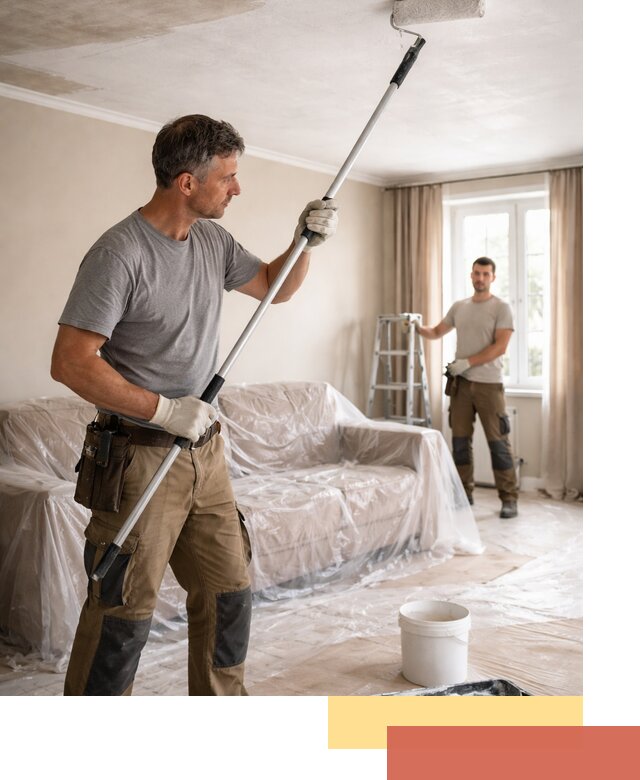 Грунтовка потолка в Брянске — подготовка под покраску и отделку