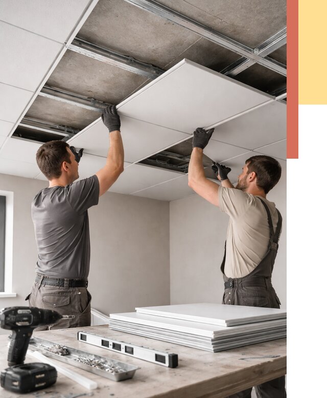 Монтаж кассетного потолка в Брянске от 4838 руб/м2 — установка и сборка | ОТДЕЛОЧНИК-Бнк