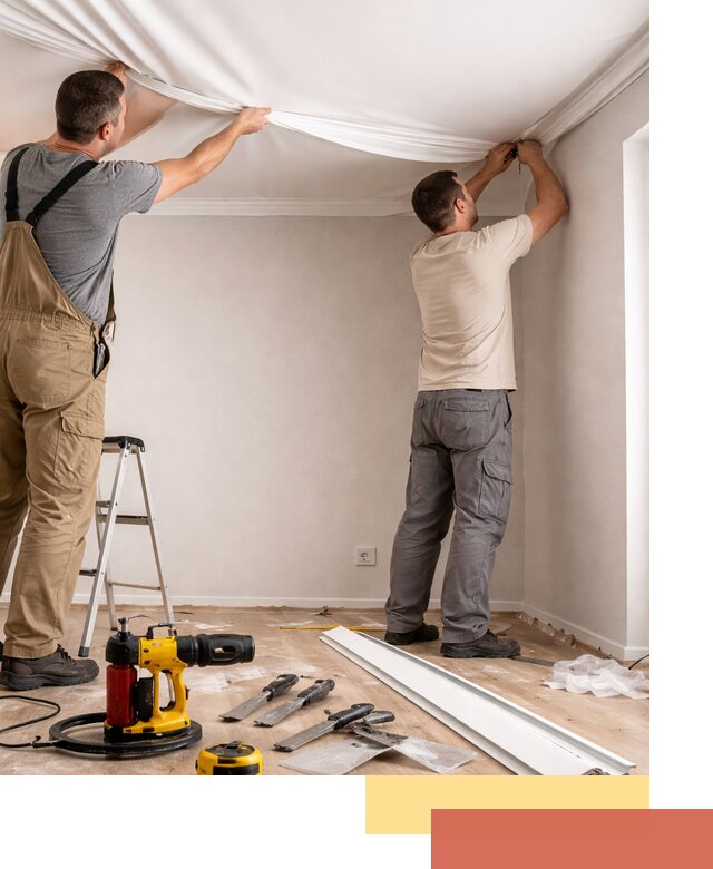 Монтаж ПВХ натяжного потолка в Брянске качественно и быстро