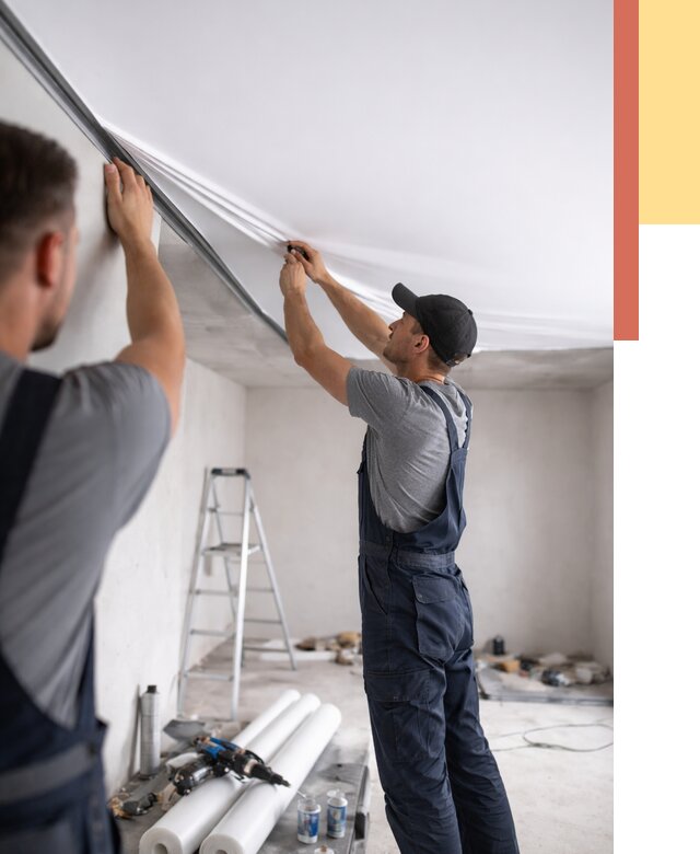 Монтаж матового натяжного потолка в Брянске от 4838 руб./м² — быстро и недорого | ОТДЕЛОЧНИК-Бнк