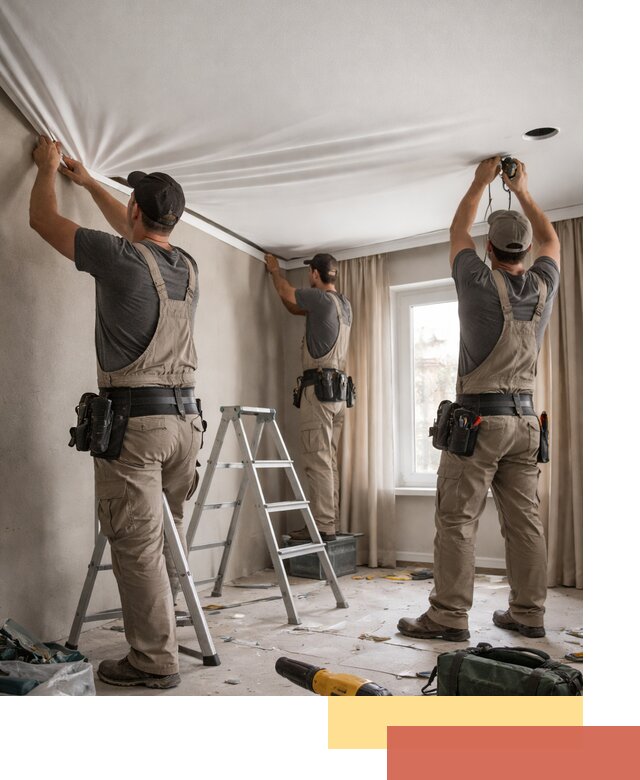 Монтаж матового натяжного потолка в Брянске качественно и быстро