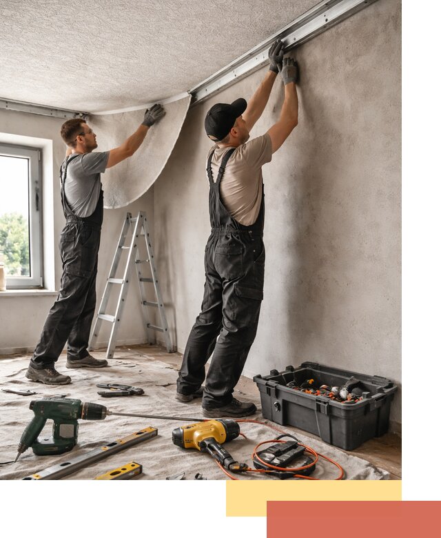 Монтаж фактурного натяжного потолка в Брянске качественно и быстро