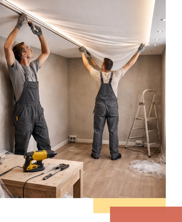 Монтаж натяжного потолка с подсветкой в Брянске цена и сроки