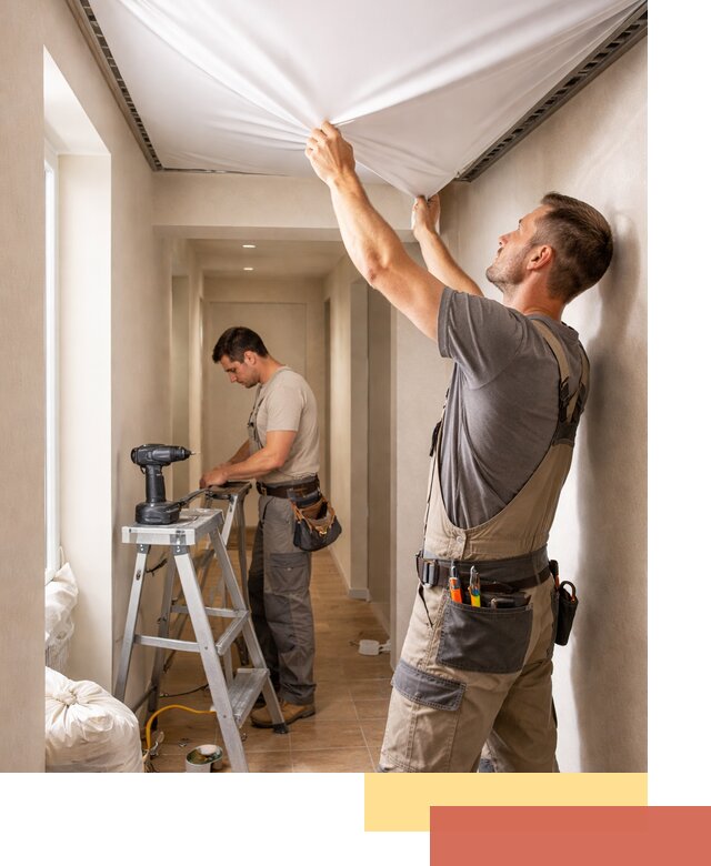 Монтаж натяжного потолка в прихожей в Брянске