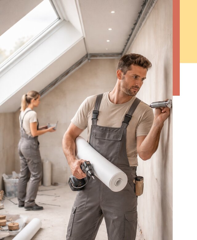 Монтаж натяжного потолка на мансарде в Брянске от 3763 руб. | ОТДЕЛОЧНИК-Бнк