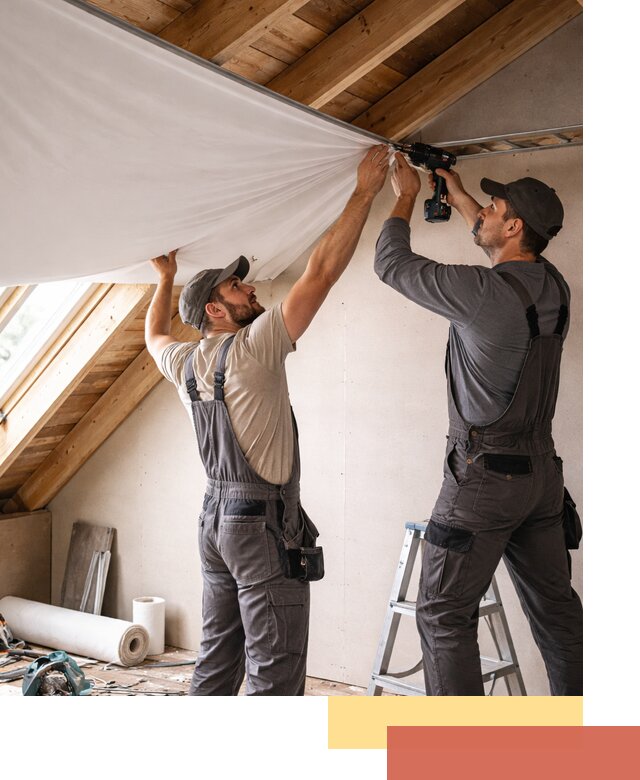 Монтаж натяжного потолка в мансарде в Брянске