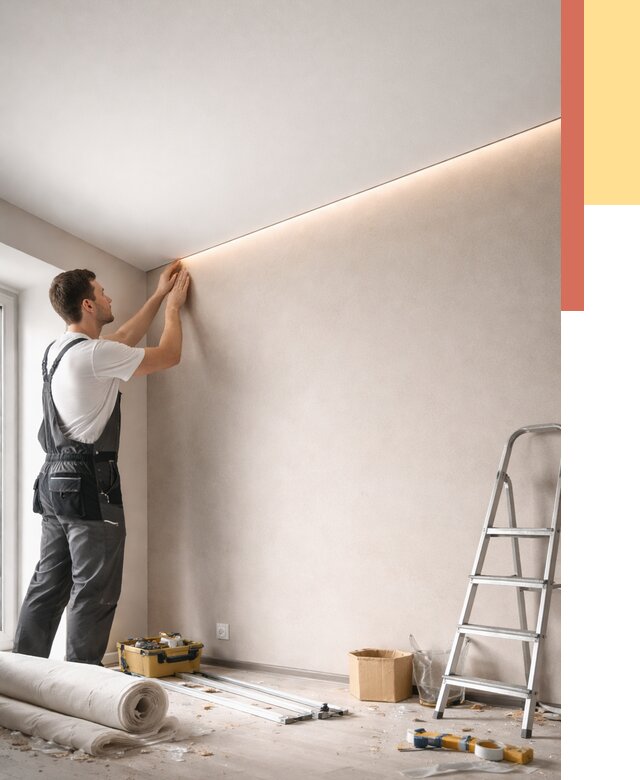 Теневые натяжные потолки в Брянске от 8816 руб. под ключ | ОТДЕЛОЧНИК-Бнк