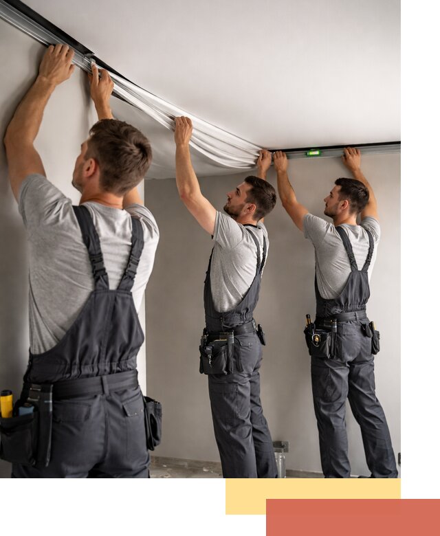 Теневые натяжные потолки в Брянске: монтаж и отделка быстро и качественно