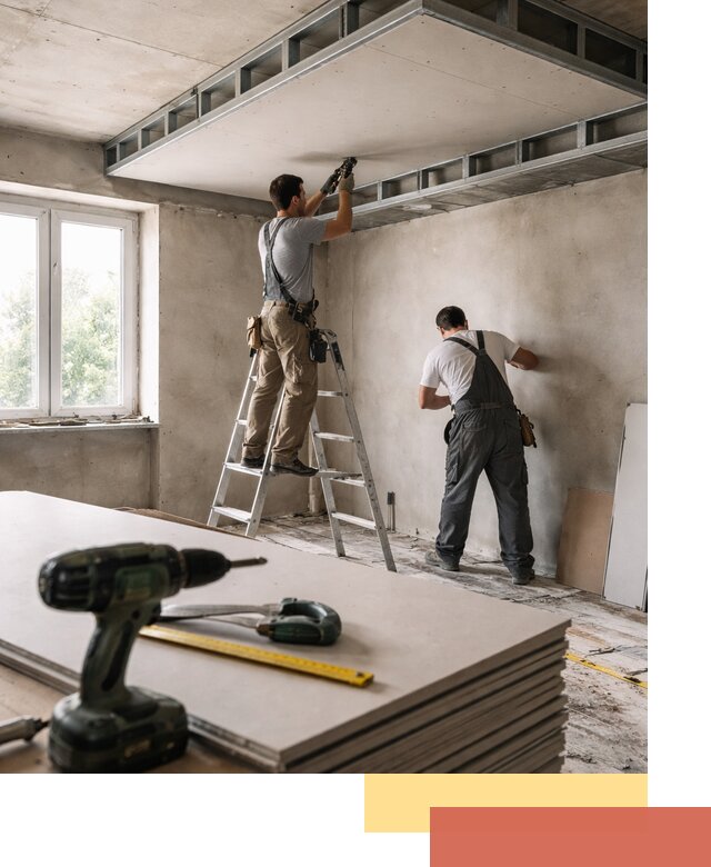 Двухуровневый потолок из гипсокартона в Брянске