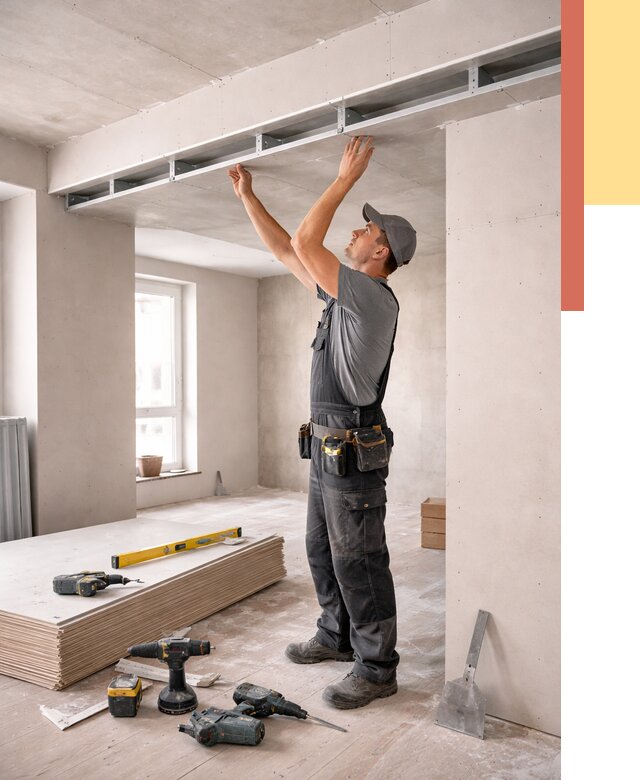 Потолок из гипсокартона с нишей в Брянске от 1344 руб. под ключ | ОТДЕЛОЧНИК-Бнк