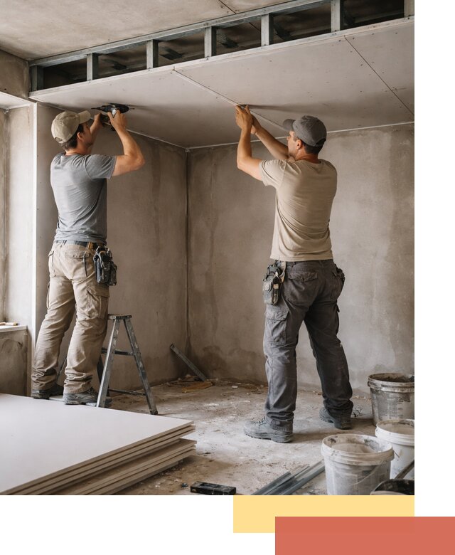 Короб из гипсокартона на потолке под ключ в Брянске