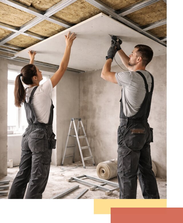 Звукоизоляция потолка из ГКЛ в Брянске профессионально и надежно