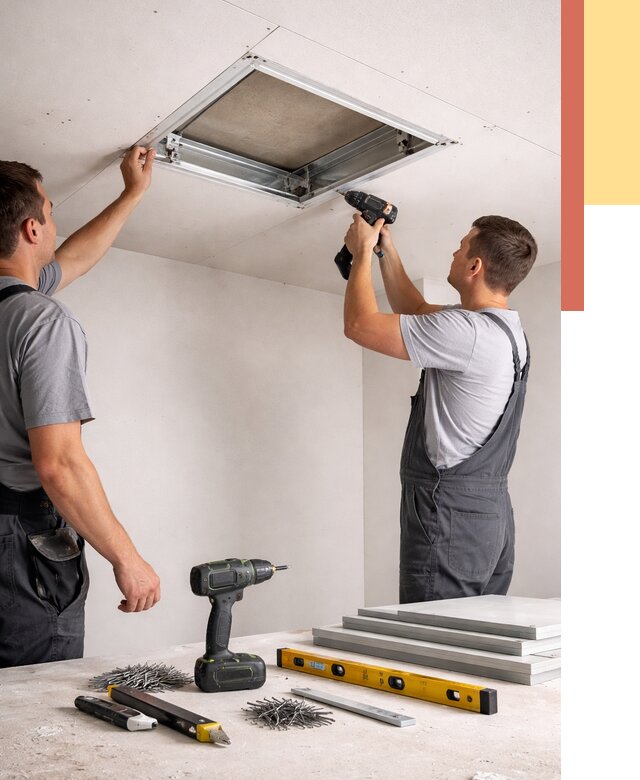 Установка люка в потолок ГКЛ в Брянске от 2688 руб. под ключ | ОТДЕЛОЧНИК-Бнк