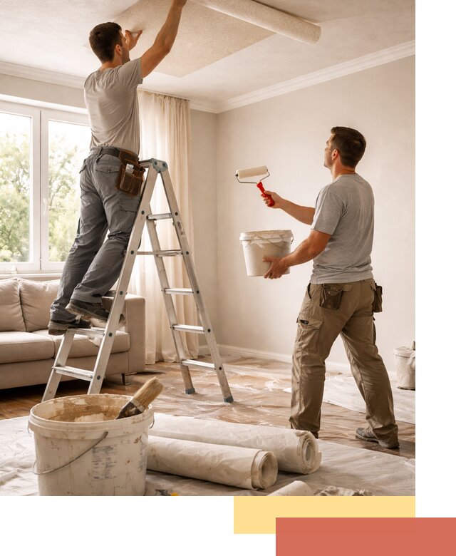 Поклейка обоев на потолок в Брянске — качественно и быстро