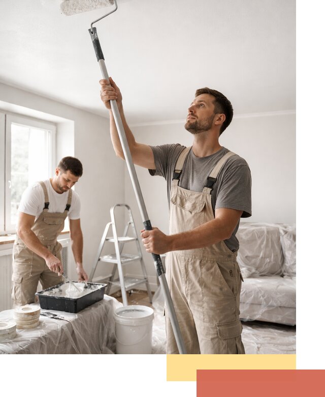 Покраска потолка водоэмульсионной краской в Брянске