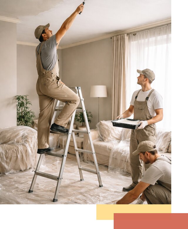 Покраска потолков акриловой краской в Брянске качественно и быстро