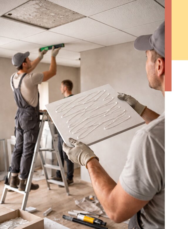 Монтаж потолочной плитки в Брянске от 4838 руб. — быстро и недорого | ОТДЕЛОЧНИК-Бнк